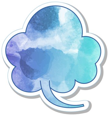 suluboya sohbet balonu etiketi