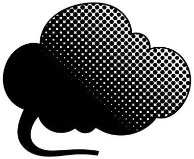 siyah yarım ton gradyan sohbet balonu