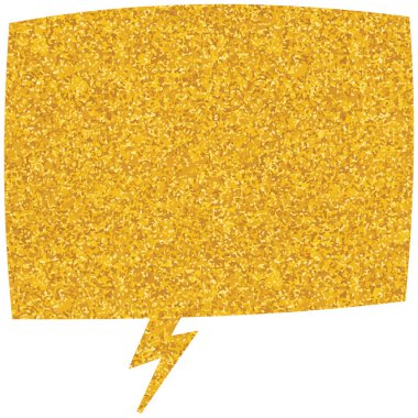 parıldayan altın folyo sohbet balonu 