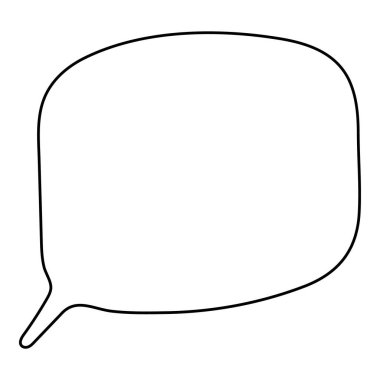 El çizimi sohbet balonu vektör çizimi