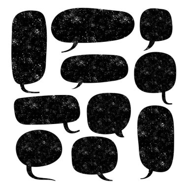El çizimi grunge sohbet balonu karalama