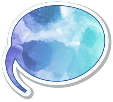 suluboya sohbet balonu etiketi