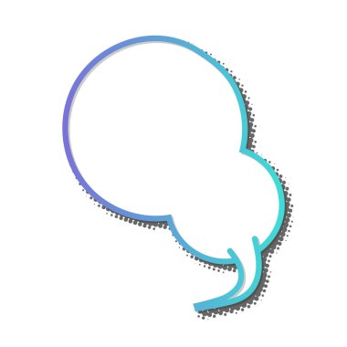 Yarım ton gölgeli boş konuşma balonu 