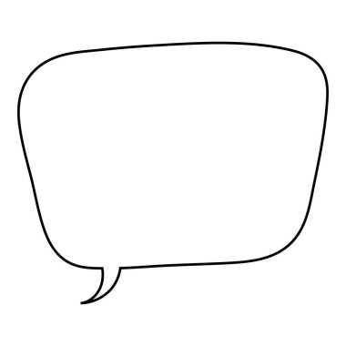 El çizimi sohbet balonu vektör çizimi