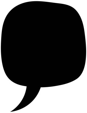 Siyah el çizimi sohbet baloncuğu el çizimi vektör çizimi