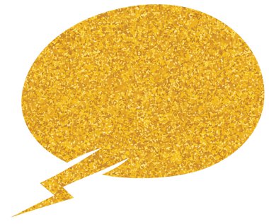 parıldayan altın folyo sohbet balonu 