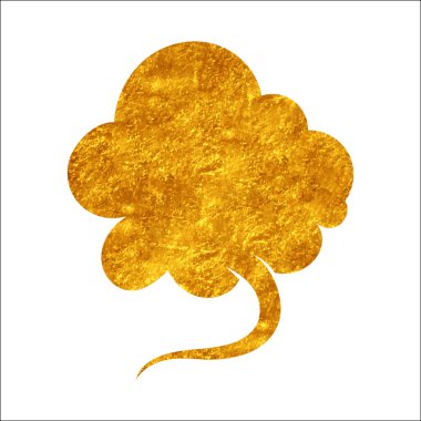 parıldayan altın folyo sohbet balonu