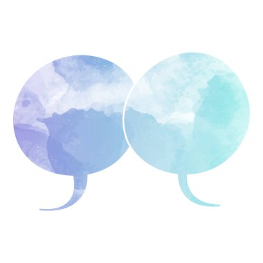 suluboya sohbet balonu vektör çizimi