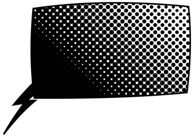 siyah yarım ton gradyan sohbet balonu