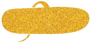 parıldayan altın folyo sohbet balonu 