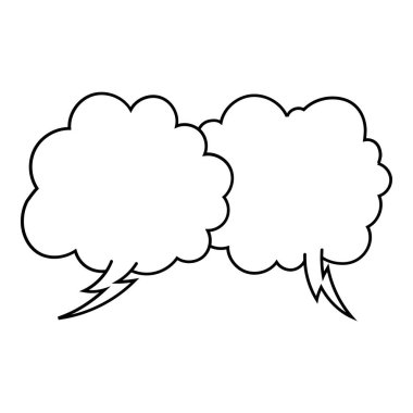 El çizimi sohbet balonu vektör çizimi