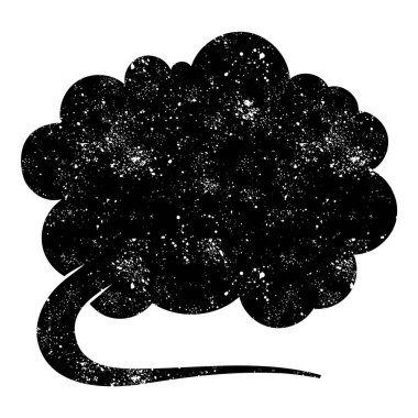 grunge rustic chat kabarcık vektör çizimi