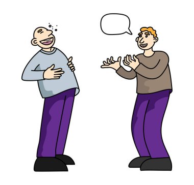 İki adamın el çizimi.