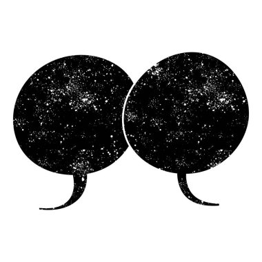 grunge rustic chat kabarcık vektör çizimi