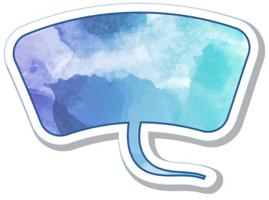 suluboya sohbet balonu etiketi