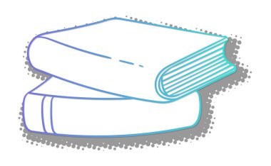 Yarım ton gölgeli kitap karalaması