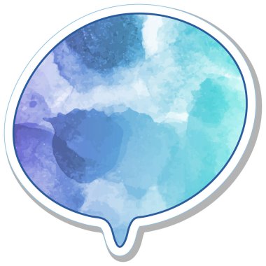 suluboya sohbet balonu etiketi