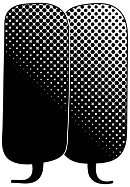 siyah yarım ton gradyan sohbet balonu