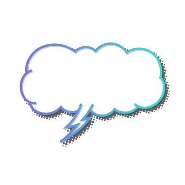 Yarım ton gölgeli boş konuşma balonu 