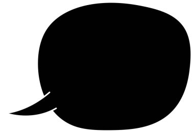 Siyah el çizimi sohbet baloncuğu el çizimi vektör çizimi