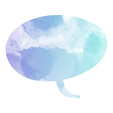 suluboya sohbet balonu vektör çizimi