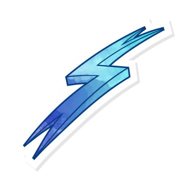 Yapıştırma biçiminde el çizimi gök gürültüsü karalaması