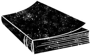 Kırsal grunge siyah beyaz kitap karalaması