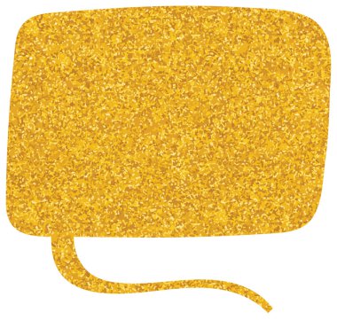 parıldayan altın folyo sohbet balonu