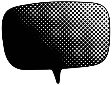 siyah yarım ton gradyan sohbet balonu