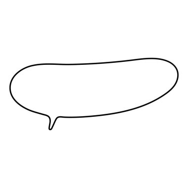 El çizimi sohbet balonu vektör çizimi