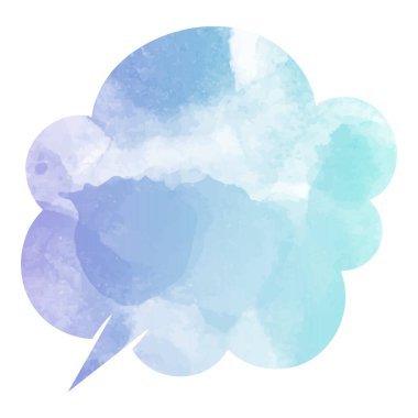 suluboya sohbet balonu vektör çizimi