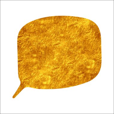 parıldayan altın folyo sohbet balonu