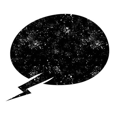 grunge rustic chat kabarcık vektör çizimi