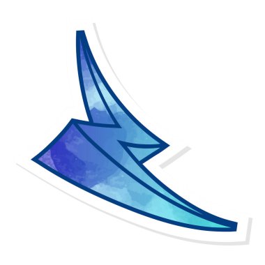 Yapıştırma biçiminde el çizimi gök gürültüsü karalaması