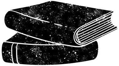 Kırsal grunge siyah beyaz kitap karalaması