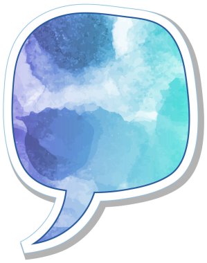 suluboya sohbet balonu etiketi