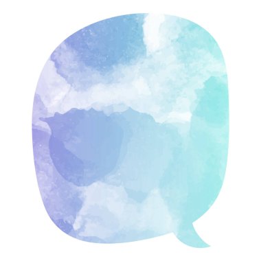 suluboya sohbet balonu vektör çizimi