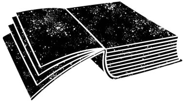 Kırsal grunge siyah beyaz kitap karalaması