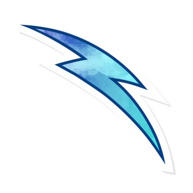 Yapıştırma biçiminde el çizimi gök gürültüsü karalaması