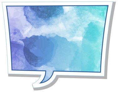 suluboya sohbet balonu etiketi