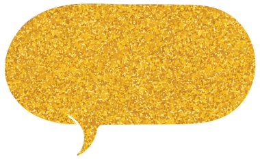 parıldayan altın folyo sohbet balonu