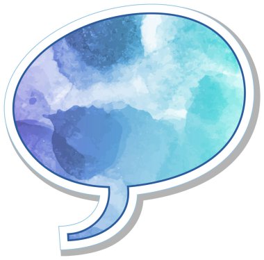 suluboya sohbet balonu etiketi