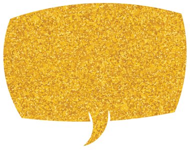 parıldayan altın folyo sohbet balonu