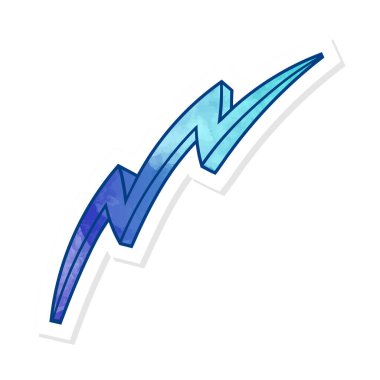 Yapıştırma biçiminde el çizimi gök gürültüsü karalaması