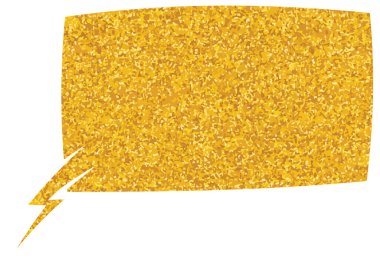 parıldayan altın folyo sohbet balonu