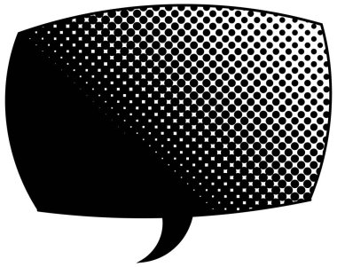 siyah yarım ton gradyan sohbet balonu