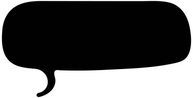 Siyah el çizimi sohbet baloncuğu el çizimi vektör çizimi