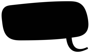 Siyah el çizimi sohbet baloncuğu el çizimi vektör çizimi