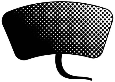 siyah yarım ton gradyan sohbet balonu