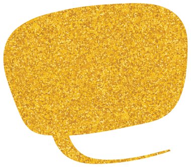 parıldayan altın folyo sohbet balonu